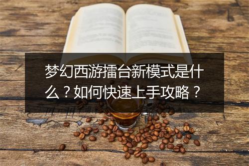 梦幻西游擂台新模式是什么？如何快速上手攻略？