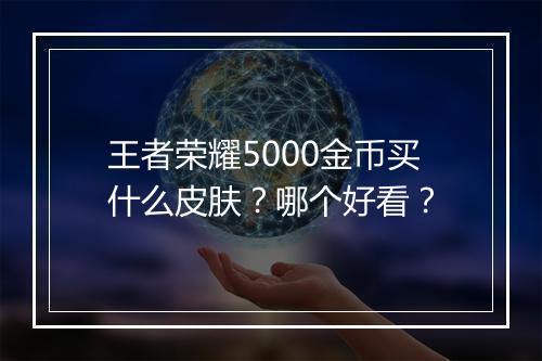 王者荣耀5000金币买什么皮肤?哪个好看?