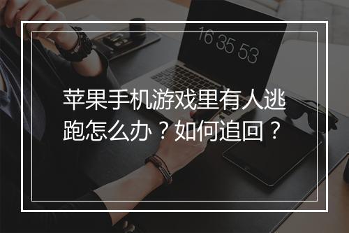 苹果手机游戏里有人逃跑怎么办?如何追回?
