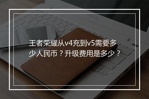 王者荣耀从v4充到v5需要多少人民币?升级费用是多少?