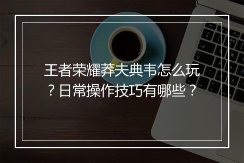王者荣耀莽夫典韦怎么玩？日常操作技巧有哪些？