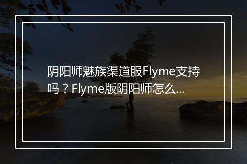 阴阳师魅族渠道服Flyme支持吗？Flyme版阴阳师怎么下载？