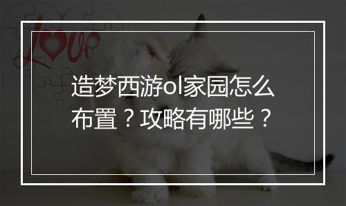 造梦西游ol家园怎么布置?攻略有哪些?