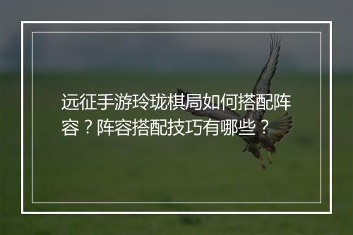 远征手游玲珑棋局如何搭配阵容?阵容搭配技巧有哪些?