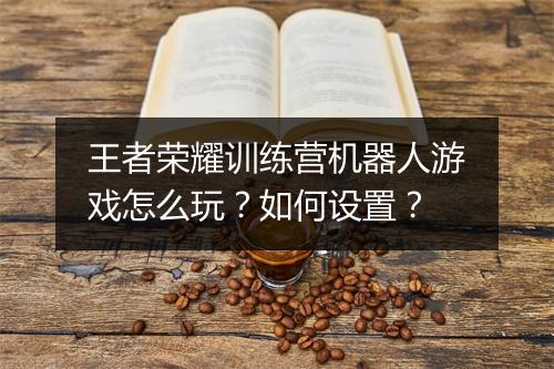 王者荣耀训练营机器人游戏怎么玩?如何设置?