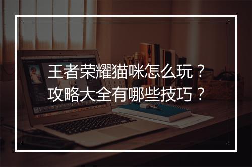王者荣耀猫咪怎么玩?攻略大全有哪些技巧?