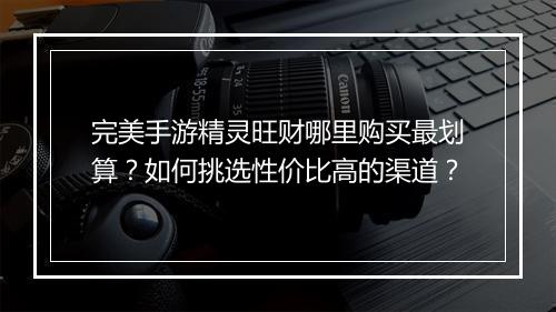完美手游精灵旺财哪里购买最划算?如何挑选性价比高的渠道?