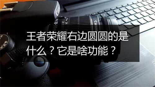 王者荣耀右边圆圆的是什么?它是啥功能?