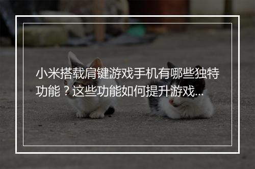 小米搭载肩键游戏手机有哪些独特功能?这些功能如何提升游戏体验?