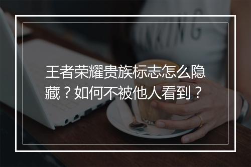 王者荣耀贵族标志怎么隐藏?如何不被他人看到?