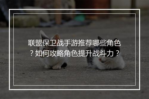 联盟保卫战手游推荐哪些角色?如何攻略角色提升战斗力?