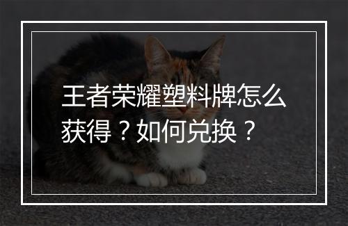 王者荣耀塑料牌怎么获得?如何兑换?