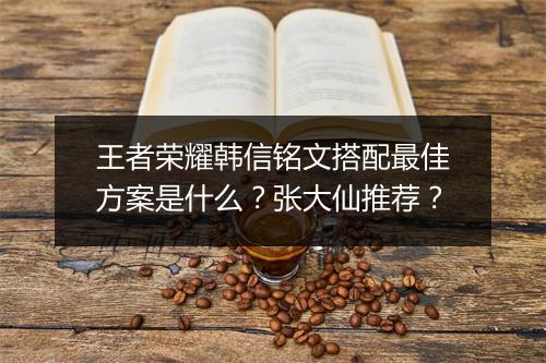 王者荣耀韩信铭文搭配最佳方案是什么？张大仙推荐？