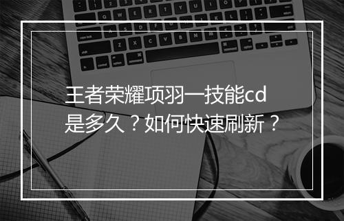 王者荣耀项羽一技能cd是多久？如何快速刷新？