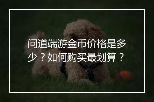 问道端游金币价格是多少？如何购买最划算？