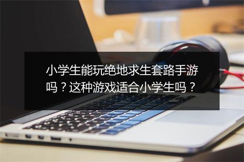 小学生能玩绝地求生套路手游吗？这种游戏适合小学生吗？