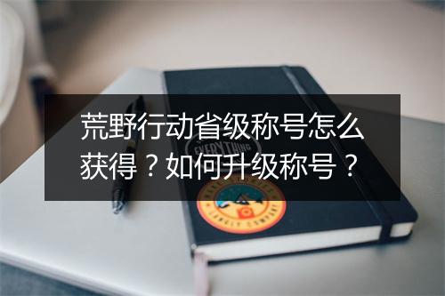 荒野行动省级称号怎么获得？如何升级称号？