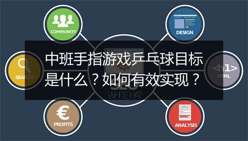 中班手指游戏乒乓球目标是什么？如何有效实现？