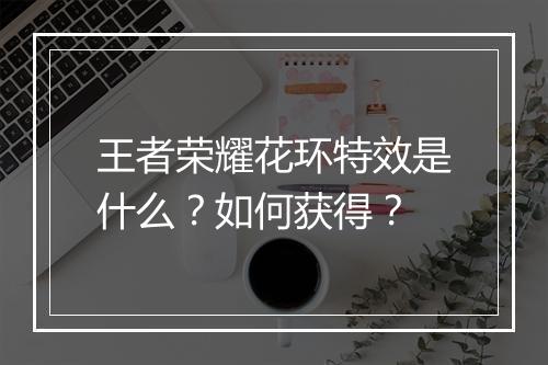 王者荣耀花环特效是什么?如何获得?