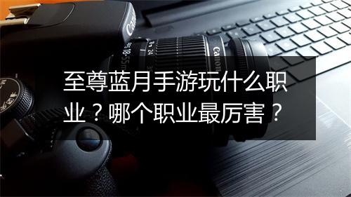 至尊蓝月手游玩什么职业？哪个职业最厉害？