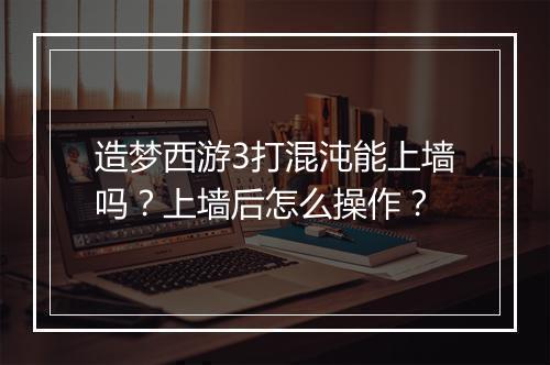 造梦西游3打混沌能上墙吗？上墙后怎么操作？
