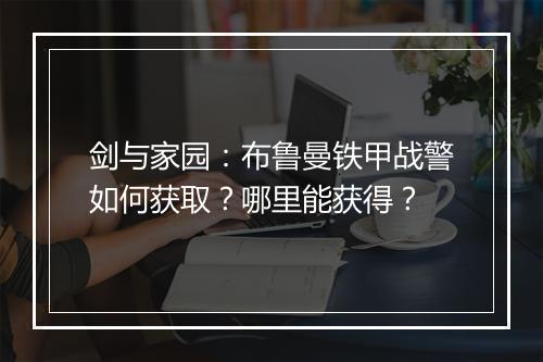 剑与家园:布鲁曼铁甲战警如何获取?哪里能获得?