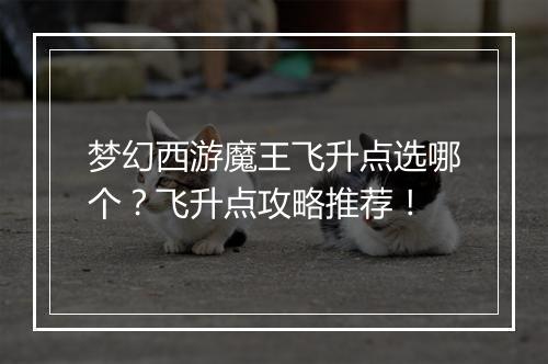 梦幻西游魔王飞升点选哪个？飞升点攻略推荐！