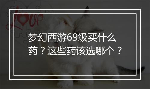 梦幻西游69级买什么药?这些药该选哪个?