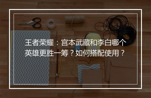 王者荣耀：宫本武藏和李白哪个英雄更胜一筹？如何搭配使用？