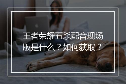 王者荣耀五杀配音现场版是什么?如何获取?