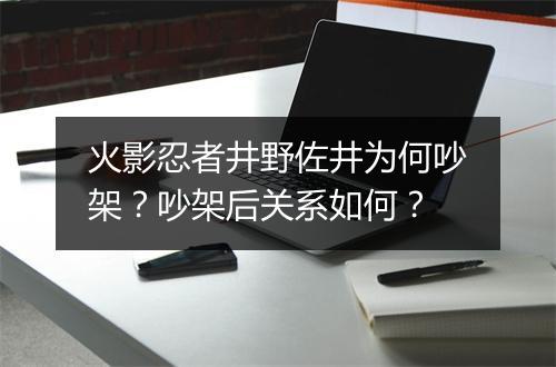 火影忍者井野佐井为何吵架？吵架后关系如何？