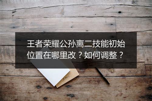 王者荣耀公孙离二技能初始位置在哪里改？如何调整？