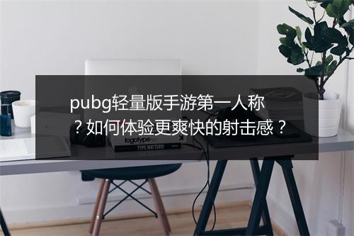 pubg轻量版手游第一人称?如何体验更爽快的射击感?