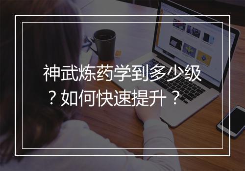神武炼药学到多少级？如何快速提升？