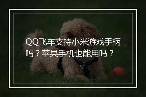 QQ飞车支持小米游戏手柄吗？苹果手机也能用吗？