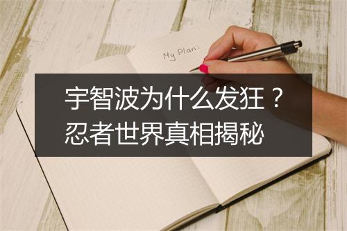 宇智波为什么发狂？忍者世界真相揭秘