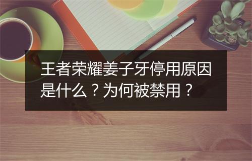 王者荣耀姜子牙停用原因是什么？为何被禁用？