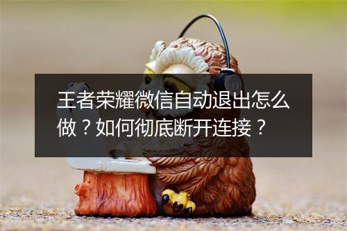 王者荣耀微信自动退出怎么做？如何彻底断开连接？