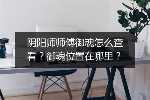 阴阳师师傅御魂怎么查看？御魂位置在哪里？