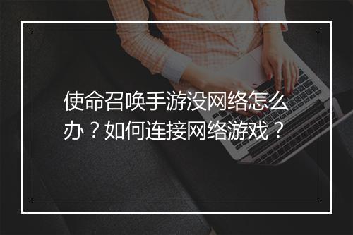 使命召唤手游没网络怎么办?如何连接网络游戏?