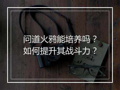 问道火鸦能培养吗？如何提升其战斗力？