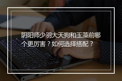 阴阳师少羽大天狗和玉藻前哪个更厉害？如何选择搭配？