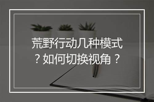 荒野行动几种模式?如何切换视角?