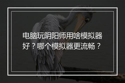 电脑玩阴阳师用啥模拟器好？哪个模拟器更流畅？