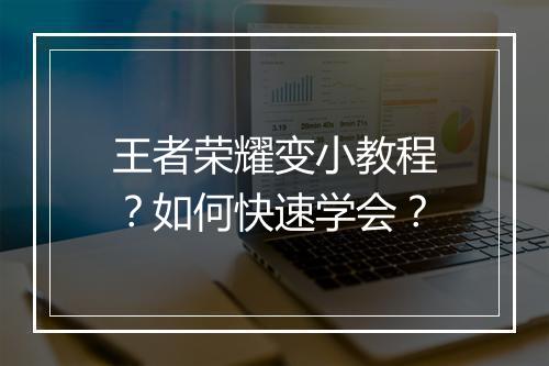 王者荣耀变小教程？如何快速学会？