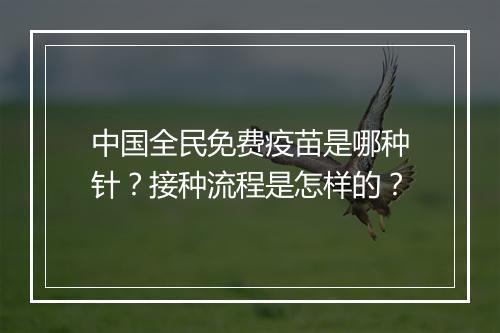 中国全民免费疫苗是哪种针?接种流程是怎样的?