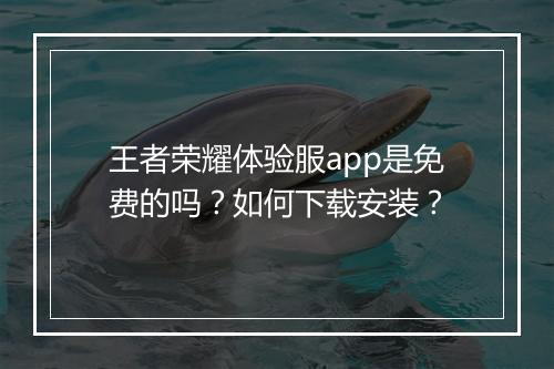王者荣耀体验服app是免费的吗？如何下载安装？
