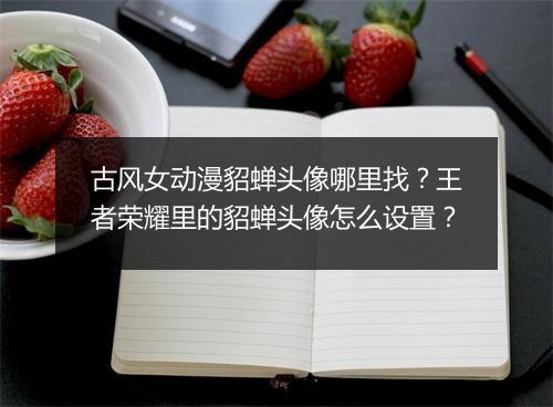 古风女动漫貂蝉头像哪里找？王者荣耀里的貂蝉头像怎么设置？