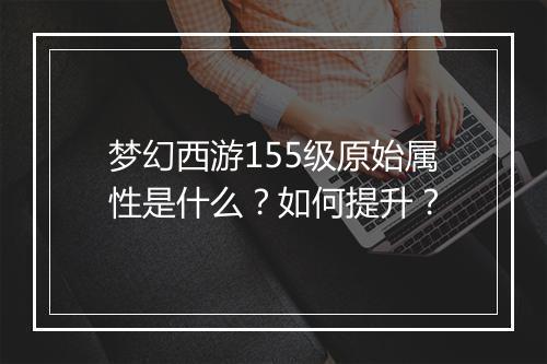 梦幻西游155级原始属性是什么？如何提升？