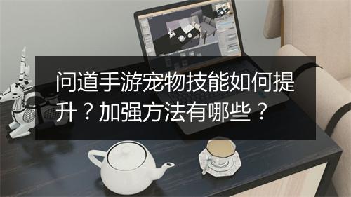问道手游宠物技能如何提升?加强方法有哪些?